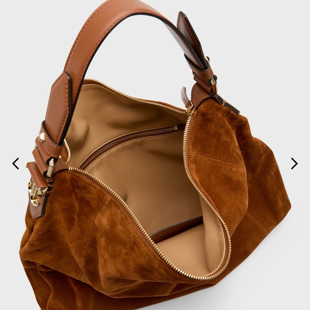 Elegant Brown Suede Women's Bag - Picture 3 of 3